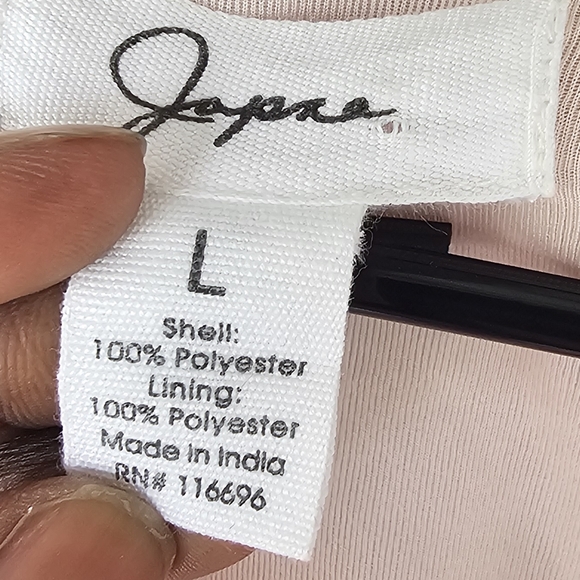 Japna Pink Tie Dye Watercolor Long Sleeve Boho Ruffle Babydoll Dress - Picture 6 of 6